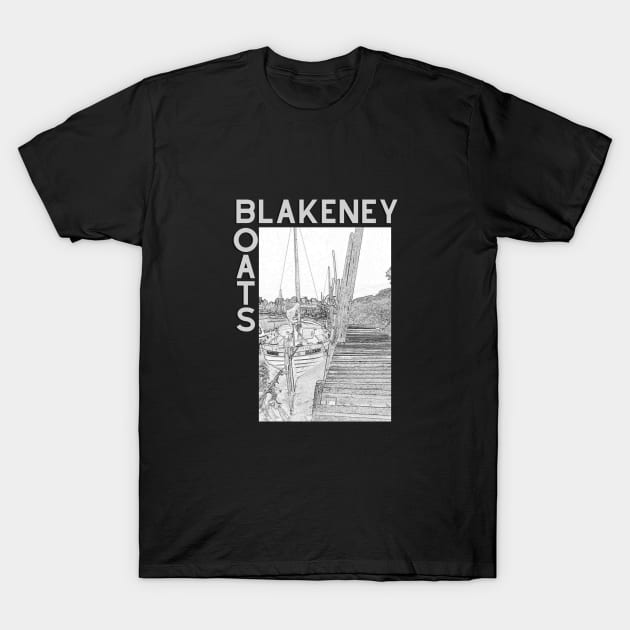 Blakeney Norfolk Boats T-Shirt by MyriadNorfolk